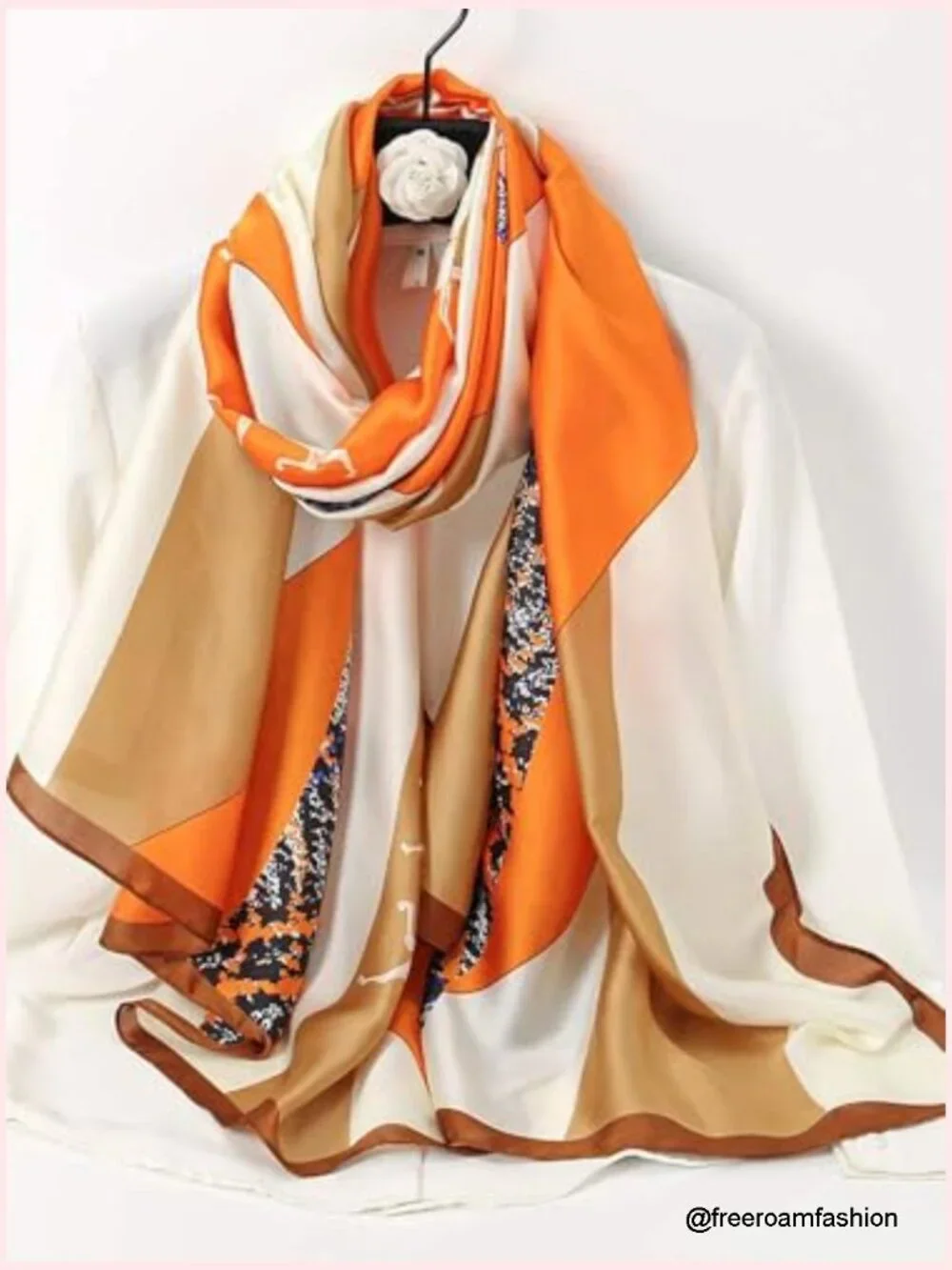 Large Lightweight Silky Shawl Scarf Wrap for Women - 70x35 inches Sun Protection